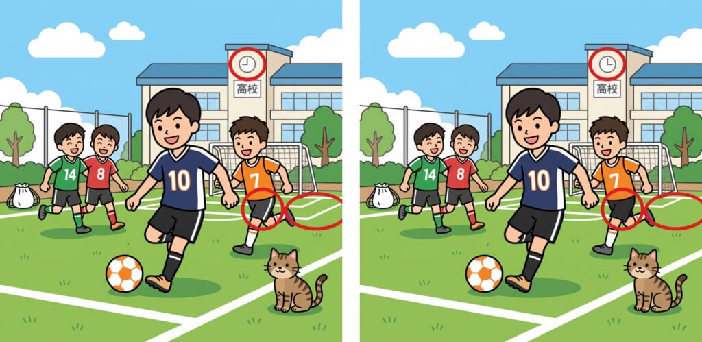 間違い探し 第5問の答え