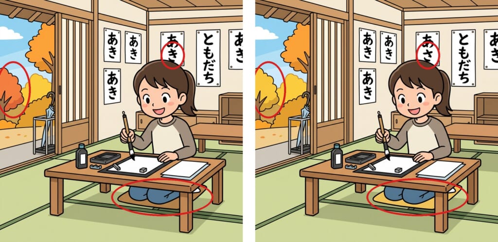 間違い探し 第8問の答え