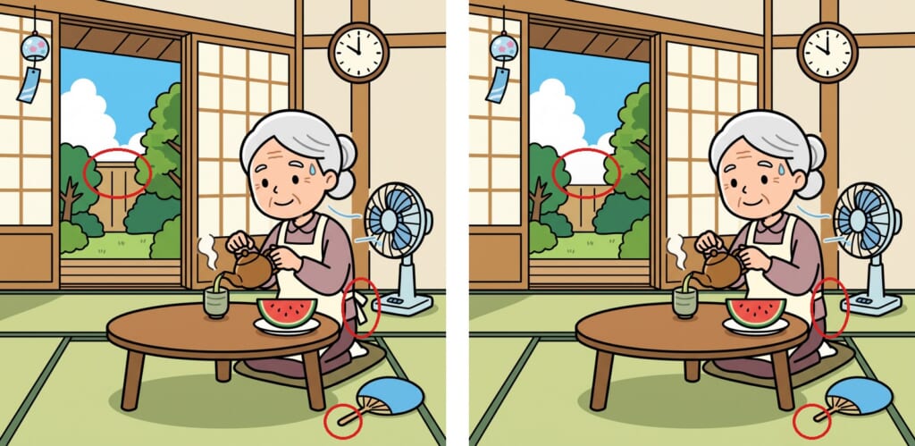 間違い探し 第2問の答え