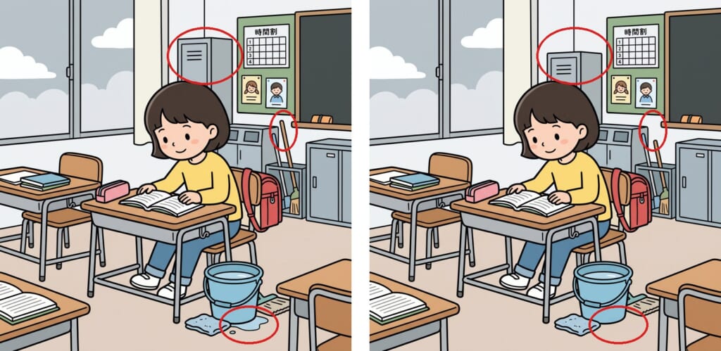 間違い探し 第8問の答え
