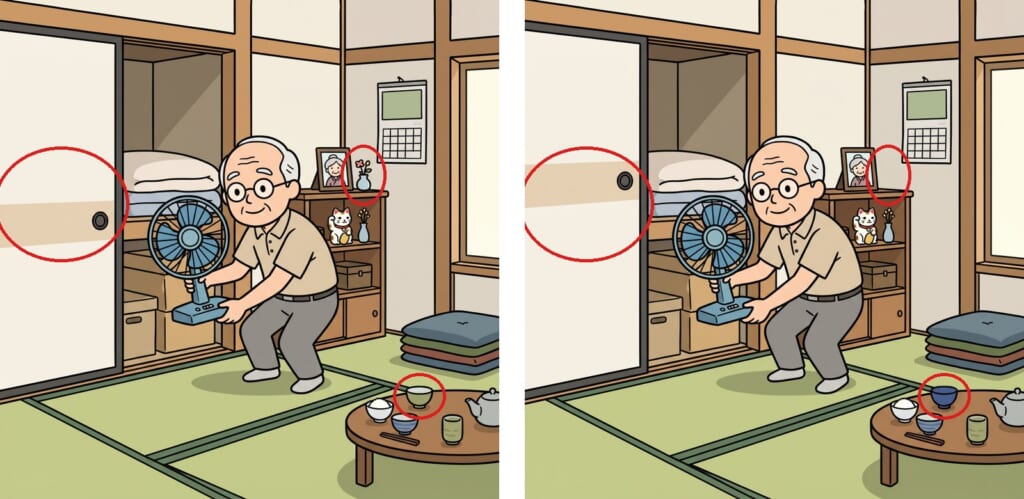 間違い探し 第1問の答え