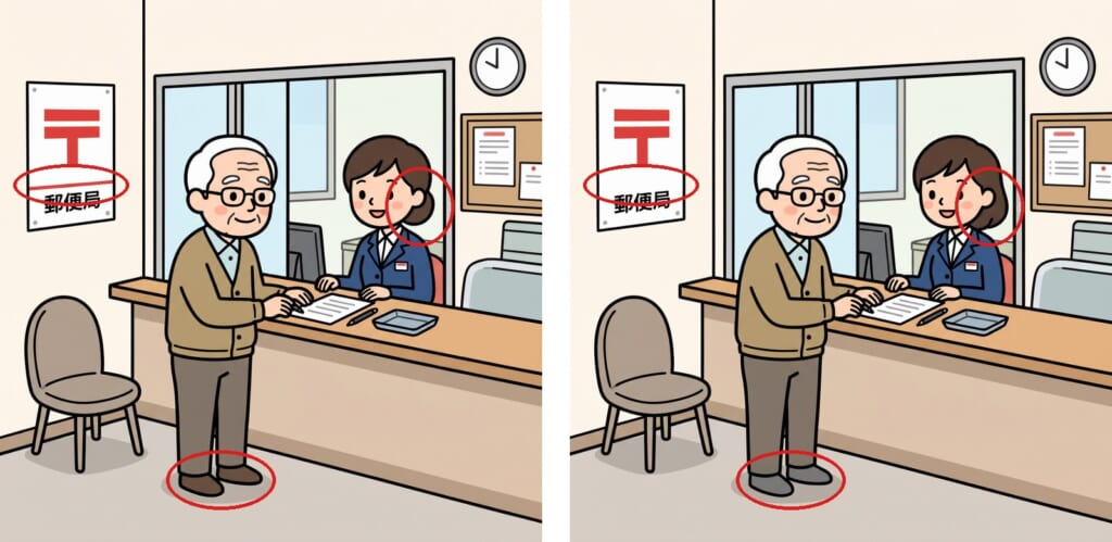 間違い探し 第1問の答え
