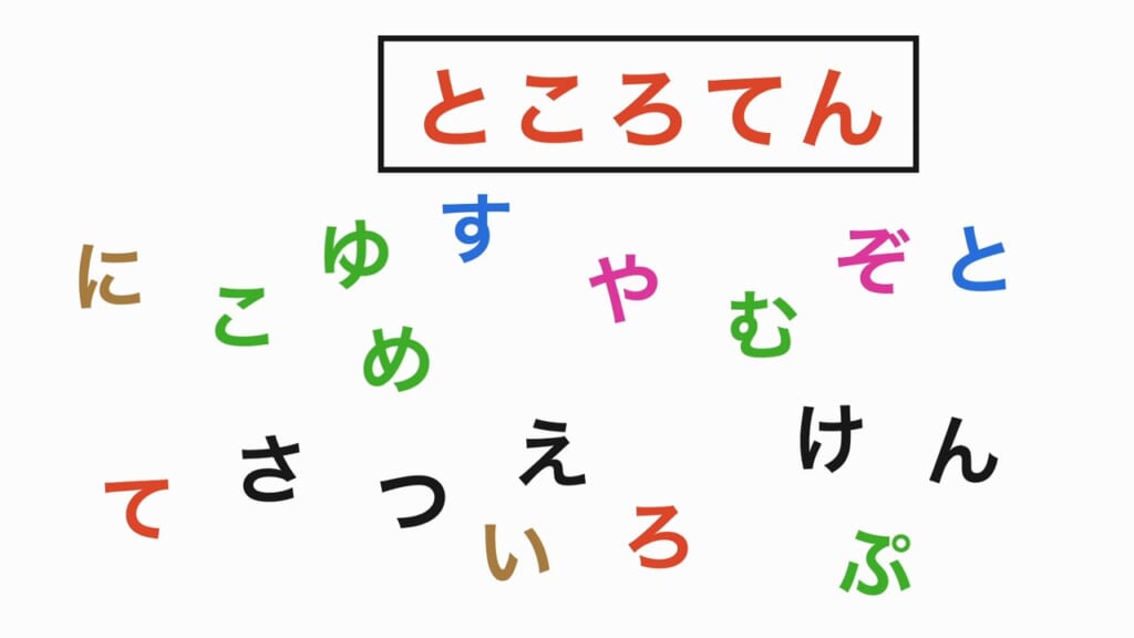 言葉探し 第3問 ところてん