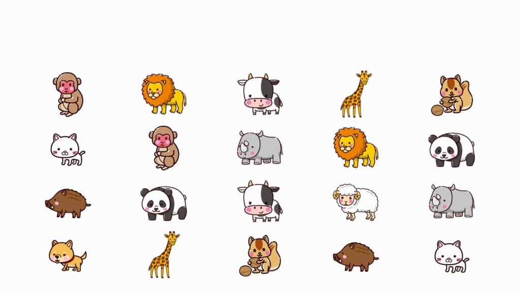 1つだけ探し 第1問 動物