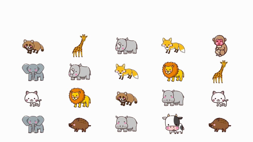 1つだけ探し 第1問 動物